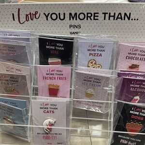 GANZ Love You More Than Pins Collection - Black, Pink, Purple